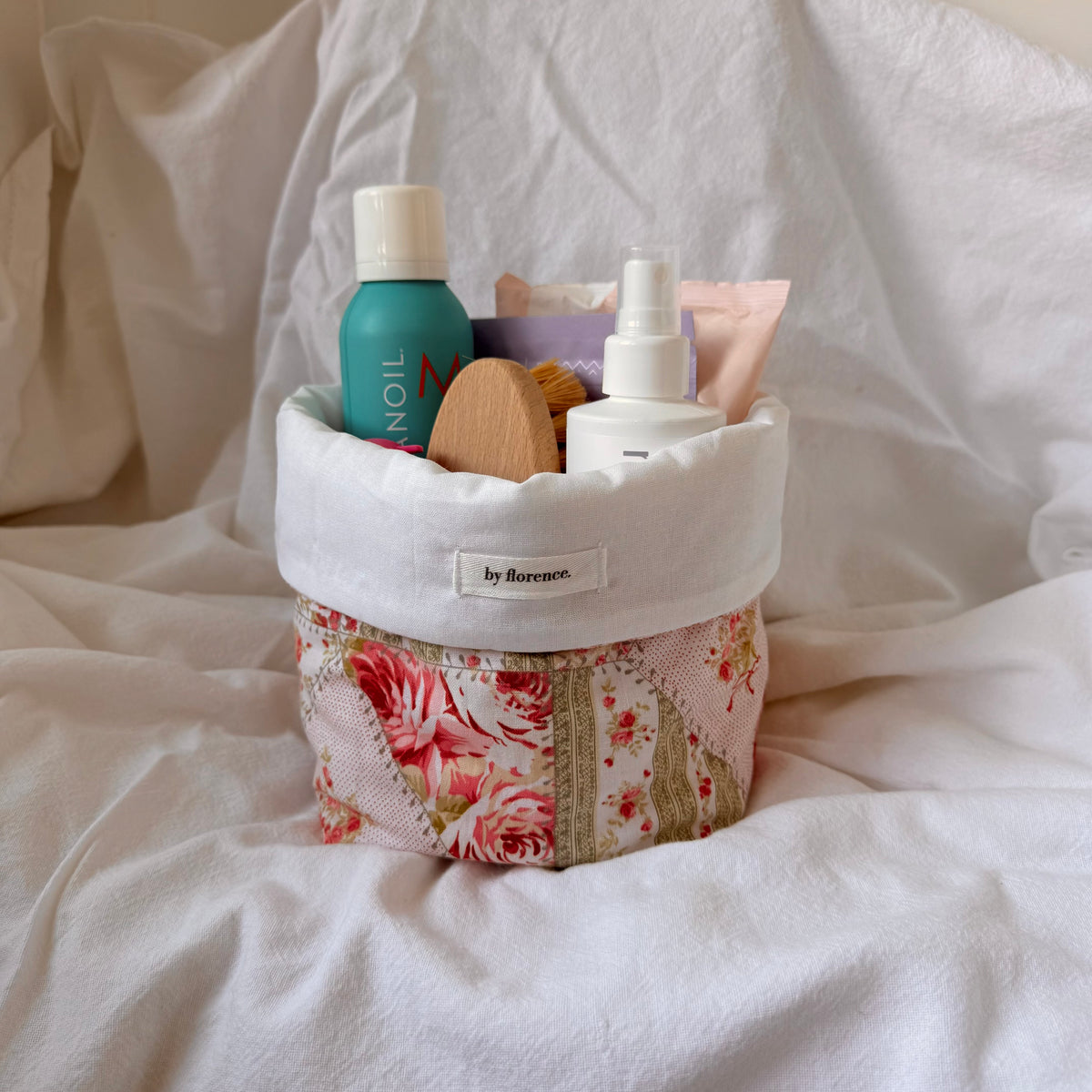 Patchwork Rose Vanity Bucket