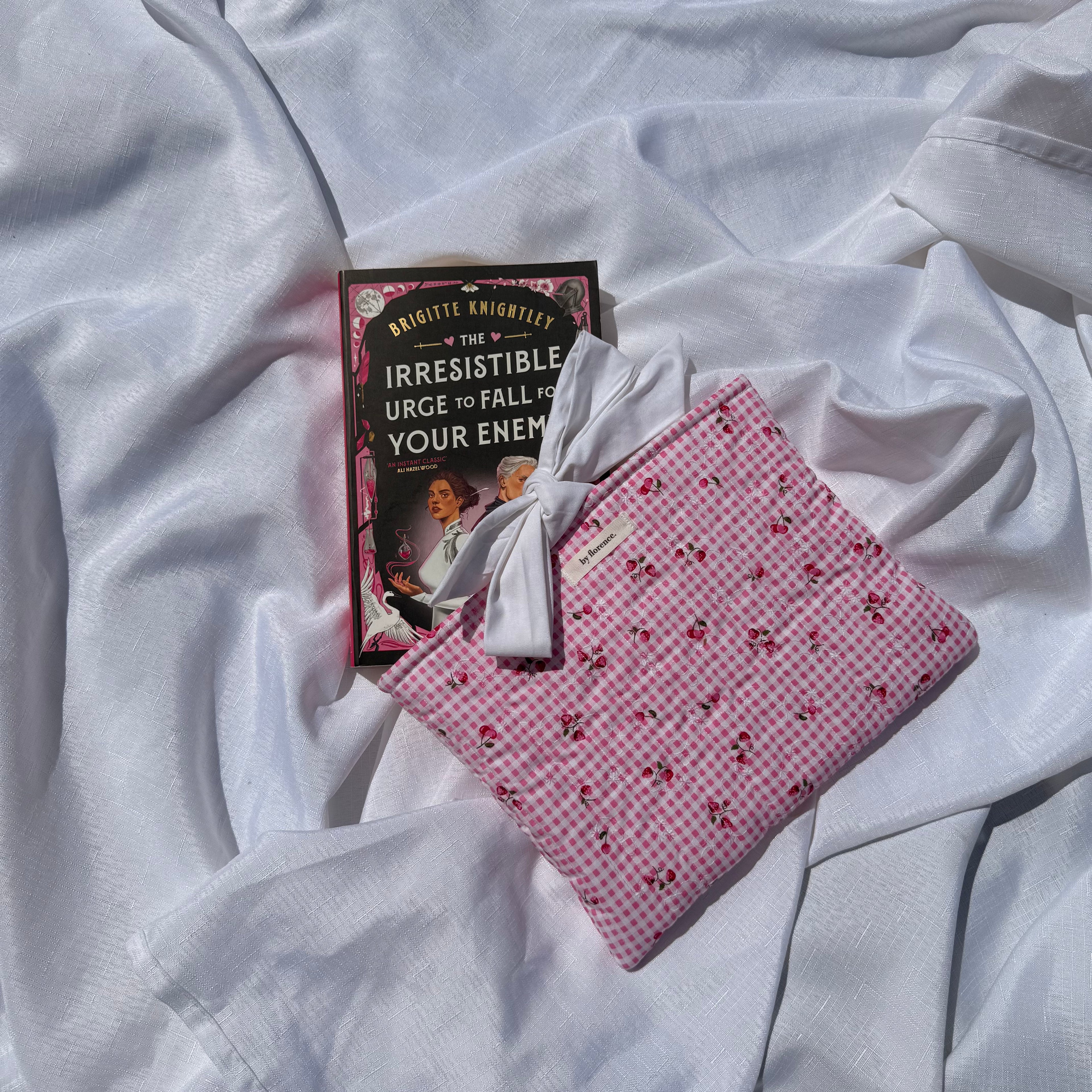 Sweet Berry Gingham Book Sleeve